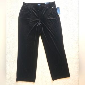 JONES New York Velvet Black Elastic Waist Pants